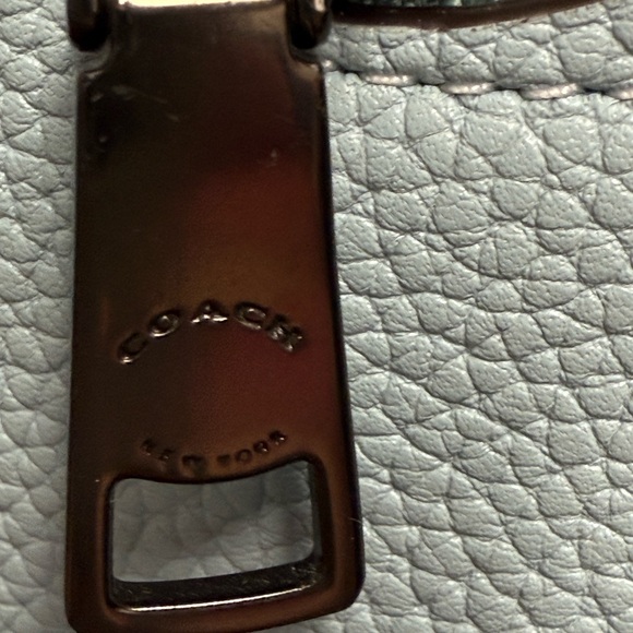 Coach Light Blue Leather Shoulder Bag - Picture 7 of 14